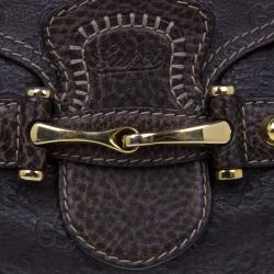 Pre Owned Gucci Brown Leather Guccisima Large New Pelham Hobo