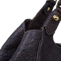 Pre Owned Gucci Brown Leather Guccisima Large New Pelham Hobo