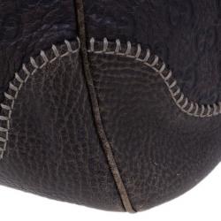 Pre Owned Gucci Brown Leather Guccisima Large New Pelham Hobo