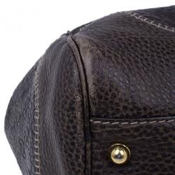 Pre Owned Gucci Brown Leather Guccisima Large New Pelham Hobo