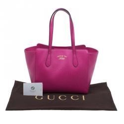 مملوكة مسبقًا حقيبة غوتشي سوينغ جلد فوشيا