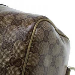 Pre Owned حقيبة غوتشي جوي بوسطن كانفاس كريستال GG مقوى متوسطة