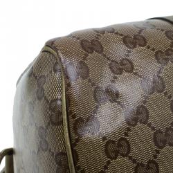 Pre Owned حقيبة غوتشي جوي بوسطن كانفاس كريستال GG مقوى متوسطة