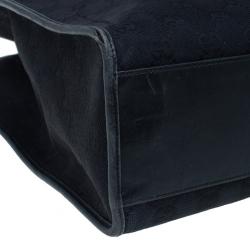 مملوكة مسبقًا Gucci Black Monogram Canvas Piston Tote