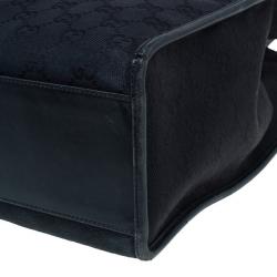 مملوكة مسبقًا Gucci Black Monogram Canvas Piston Tote