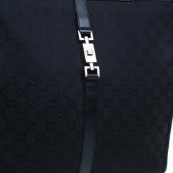 مملوكة مسبقًا Gucci Black Monogram Canvas Piston Tote