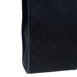 مملوكة مسبقًا Gucci Black Monogram Canvas Piston Tote