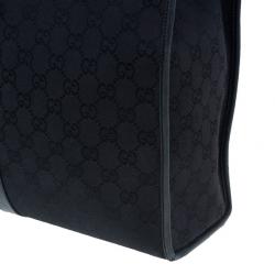مملوكة مسبقًا Gucci Black Monogram Canvas Piston Tote