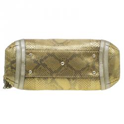 مملوكة مسبقًا Gucci Gold Python Medium Bella Hobo