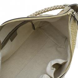 مملوكة مسبقًا Gucci Gold Python Medium Bella Hobo