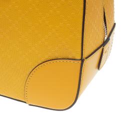 Pre Owned Gucci Yellow Bright Diamante Leather Small Top Handle Bag