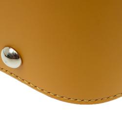 Pre Owned Gucci Yellow Bright Diamante Leather Small Top Handle Bag