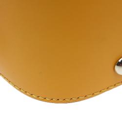 Pre Owned Gucci Yellow Bright Diamante Leather Small Top Handle Bag