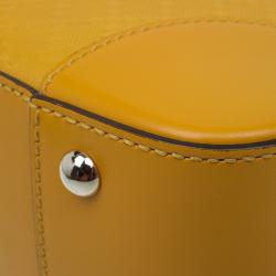 Pre Owned Gucci Yellow Bright Diamante Leather Small Top Handle Bag