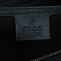 Pre Owned حقيبة غوتشي جوي بوسطن كانفاس GG أسود مقوى متوسطة