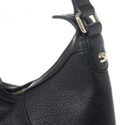 Pre Owned Gucci Black Leather Heritage Hobo