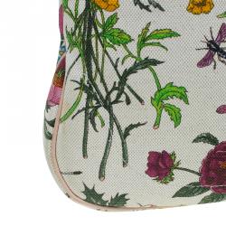 مملوكة مسبقًا Gucci Botanical Floral Canvas Jackie O Bouvier Hobo
