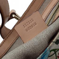 مملوكة مسبقًا Gucci Botanical Floral Canvas Jackie O Bouvier Hobo