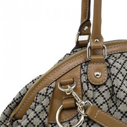 Pre Owned حقيبة غوتشي بو سطن سوكي متوسطة كانفاس ديامانت عاجي/ بيج