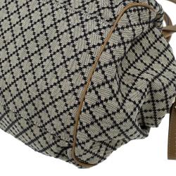 Pre Owned حقيبة غوتشي بوسطن سوكي متوسطة كانفاس ديامانت عاجي/ بيج