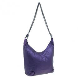 مملوكة مسبقًا Gucci Metallic Purple Leather Galaxy Hobo