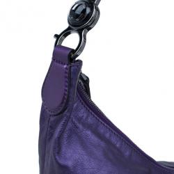 مملوكة مسبقًا Gucci Metallic Purple Leather Galaxy Hobo