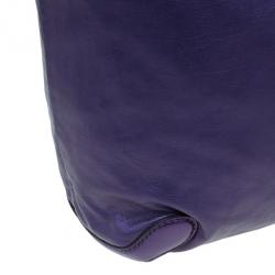 مملوكة مسبقًا Gucci Metallic Purple Leather Galaxy Hobo