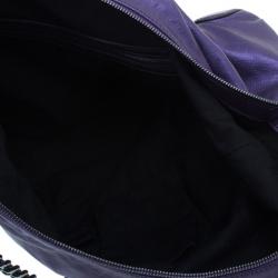 مملوكة مسبقًا Gucci Metallic Purple Leather Galaxy Hobo