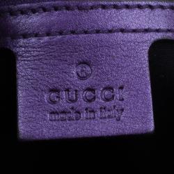 مملوكة مسبقًا Gucci Metallic Purple Leather Galaxy Hobo