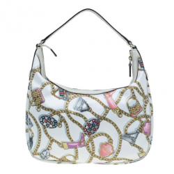 Pre Owned حقيبة يد هوبو غوتشي طبع ساتان حرير