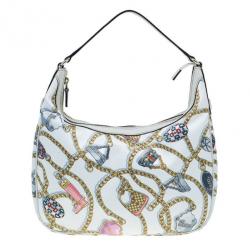 Pre Owned حقيبة يد هوبو غوتشي طبع ساتان حرير