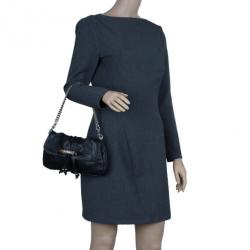 مملوكة مسبقًا Gucci Black Leather Small Jungle Shoulder Bag