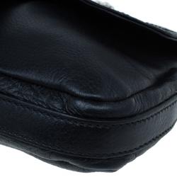 مملوكة مسبقًا Gucci Black Leather Small Jungle Shoulder Bag