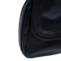 مملوكة مسبقًا Gucci Black Leather Small Jungle Shoulder Bag