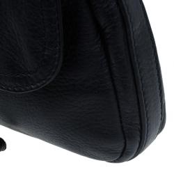 مملوكة مسبقًا Gucci Black Leather Small Jungle Shoulder Bag