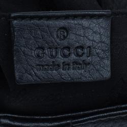 مملوكة مسبقًا Gucci Black Leather Small Jungle Shoulder Bag