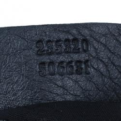 مملوكة مسبقًا Gucci Black Leather Small Jungle Shoulder Bag