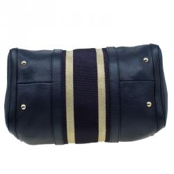 مملوكة مسبقًا حقيبة غوتشي بوسطن ويب متوسطة جلد أسود