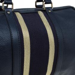 مملوكة مسبقًا حقيبة غوتشي بوسطن ويب متوسطة جلد أسود