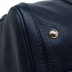 مملوكة مسبقًا حقيبة غوتشي بوسطن ويب متوسطة جلد أسود