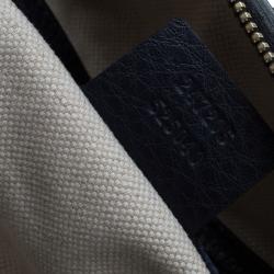 مملوكة مسبقًا حقيبة غوتشي بوسطن ويب متوسطة جلد أسود