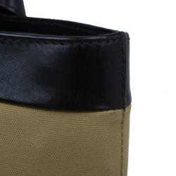 مملوكة مسبقًا Gucci Beige Canvas and Leather Vertical Web Tote