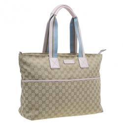 مملوكة مسبقًا حقيبة توت غوتشي كانفاس GG بيج