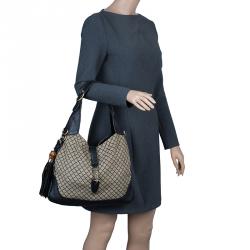 مملوكة مسبقًا حقيبة غوتشي نيو جاكي متوسطة كانفاس دايمانت بيج/ أسود