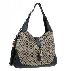 مملوكة مسبقًا حقيبة غوتشي نيو جاكي متوسطة كانفاس دايمانت بيج/ أسود