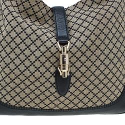 مملوكة مسبقًا حقيبة غوتشي نيو جاكي متوسطة كانفاس دايمانت بيج/ أسود