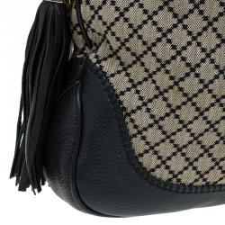 مملوكة مسبقًا حقيبة غوتشي نيو جاكي متوسطة كانفاس دايمانت بيج/ أسود