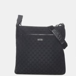 Gucci Black GG Canvas Crossbody Bag Gucci