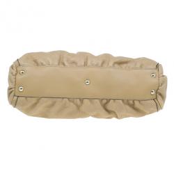 مملوكة مسبقًا Gucci Beige GG Leather D Ring Satchel