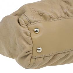 مملوكة مسبقًا Gucci Beige GG Leather D Ring Satchel